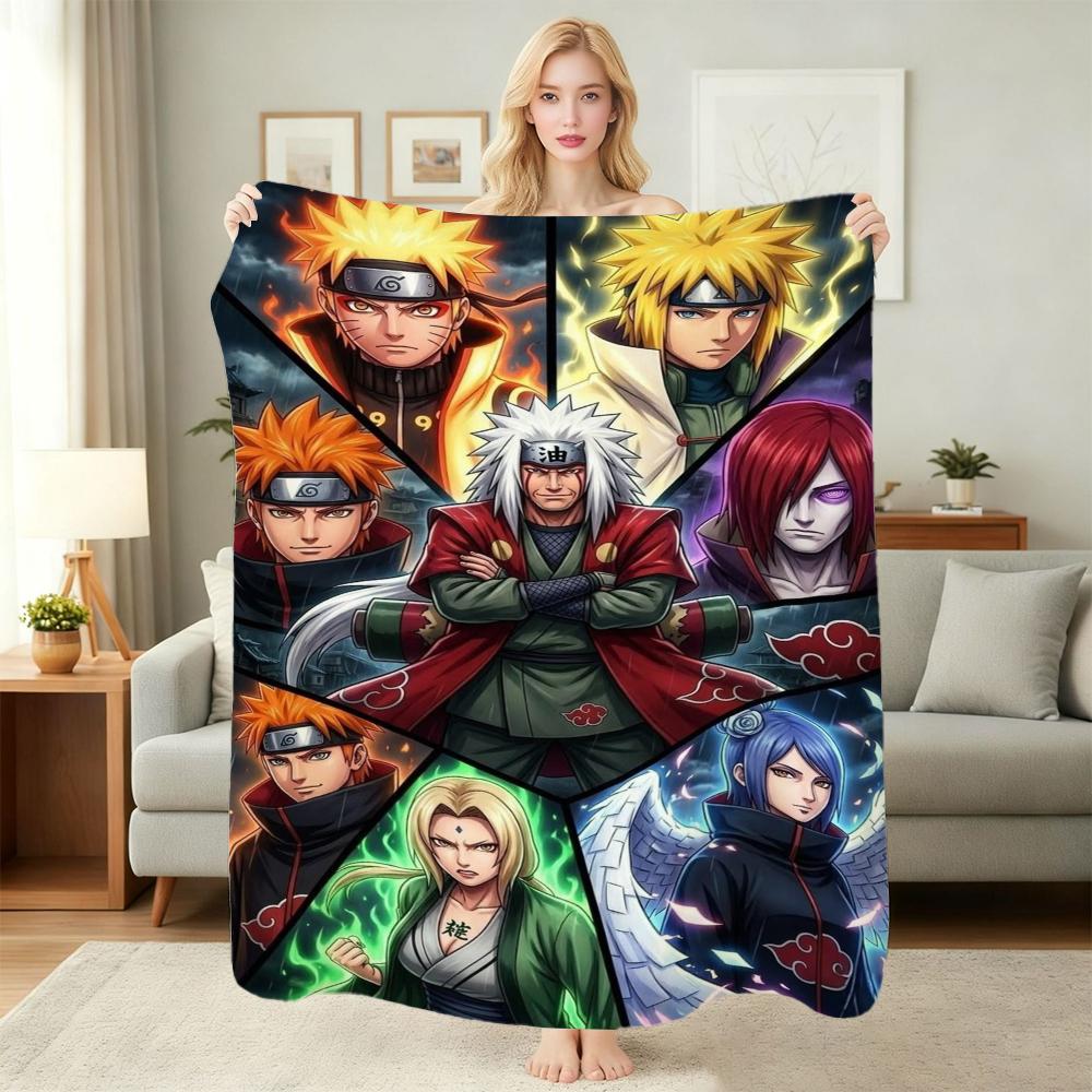 Naruto Unleashes Rasengan Theme Cute Flannel Blanket Skinfriendly Warm Fleece Blanket For Living Room Sofa Nap Home Decor Gift For Friends