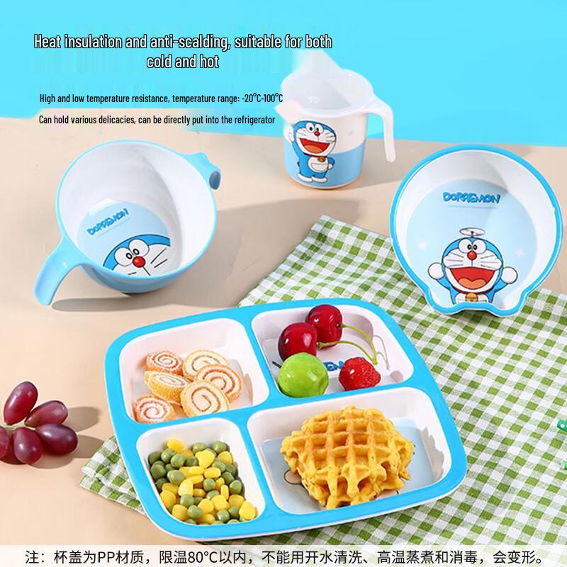 WUHE Children's Cartoon Eared Melamine Feeding Bowl
