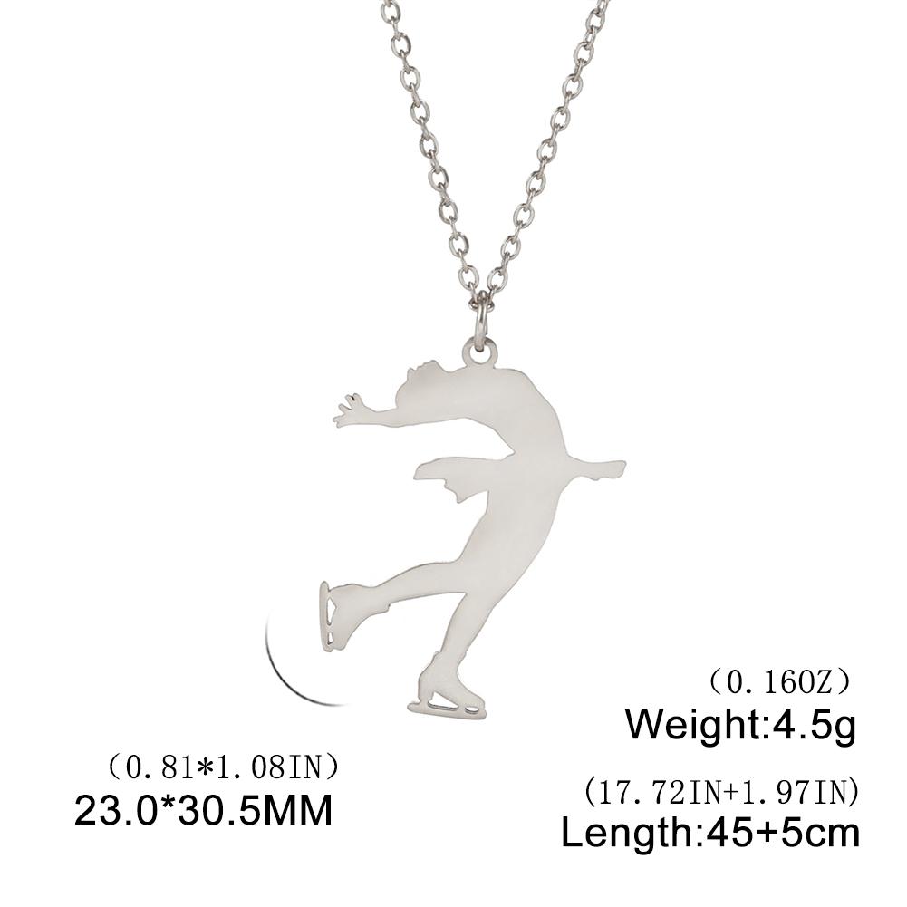 Collar de Patinaje sobre Hielo con Figura Unift para Mujer Hija Acero Inoxidable Patinaje sobre Ruedas Deporte Patinaje Artístico Joyería para Niña Moderno