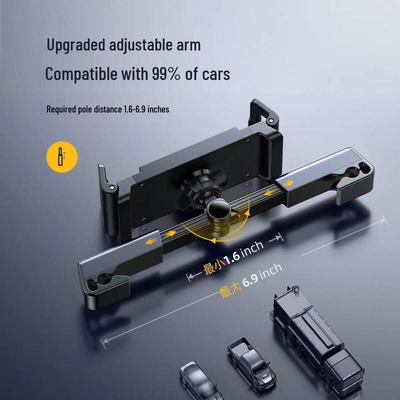 Adjustable Car Headrest Pillow & Phone/Tablet Holder