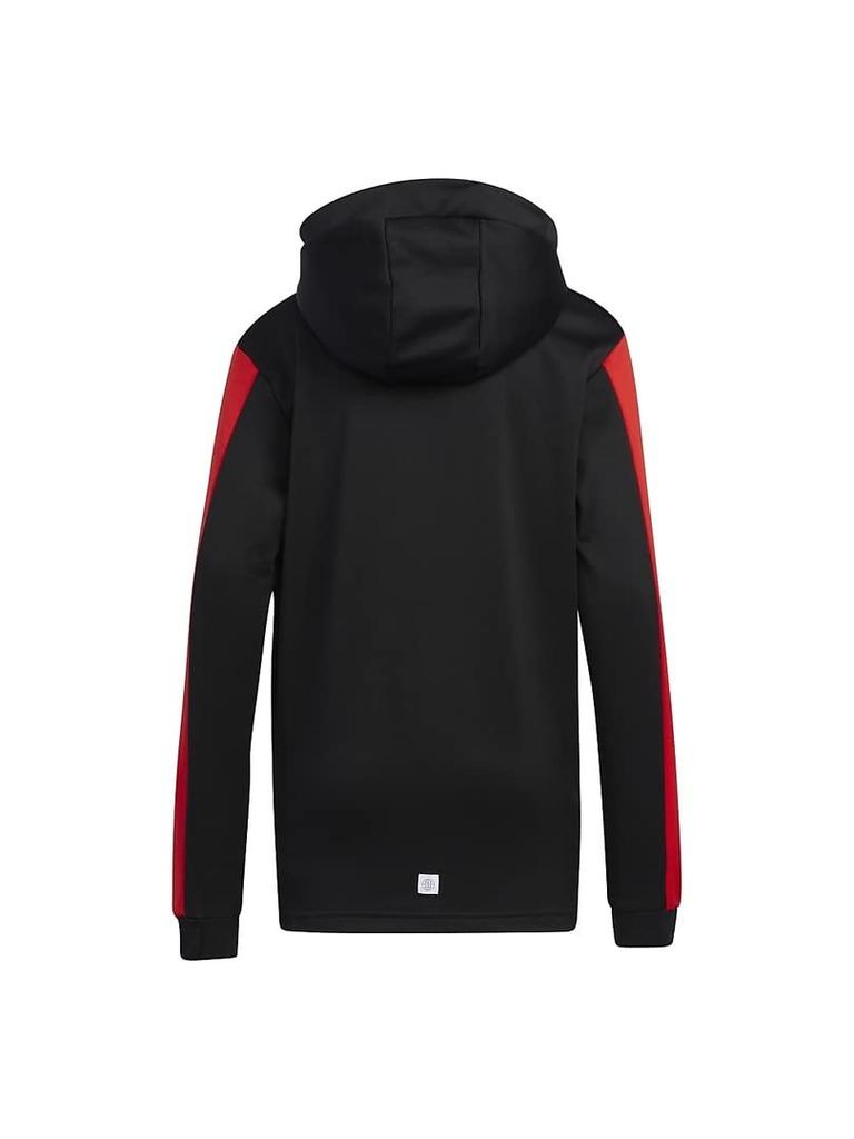 Adidas Polyester Knit Sweatshirt Hoodie Q3688 Red Size 150 Kids' Black/Vivid (HM9593)