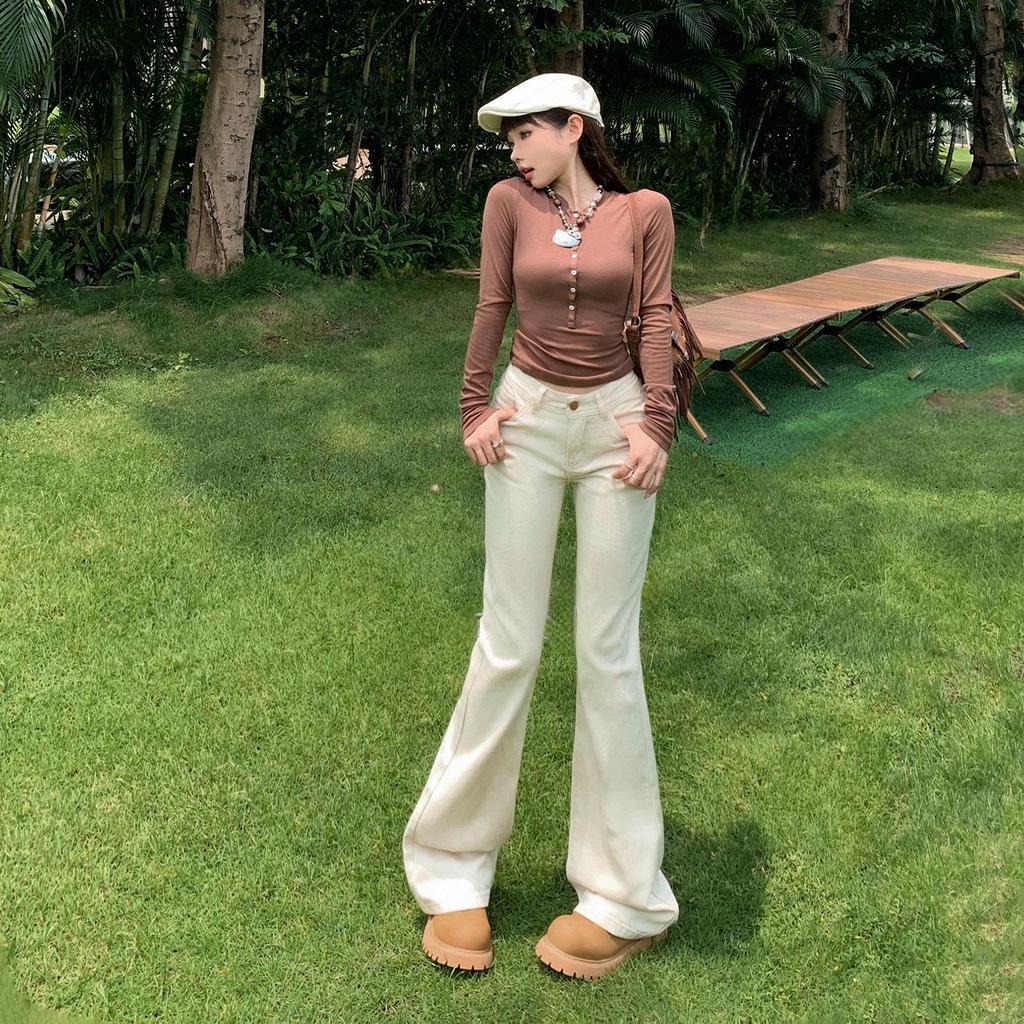 2025 Autumn Low Waist Micro Flare Slimming Jeans for Women