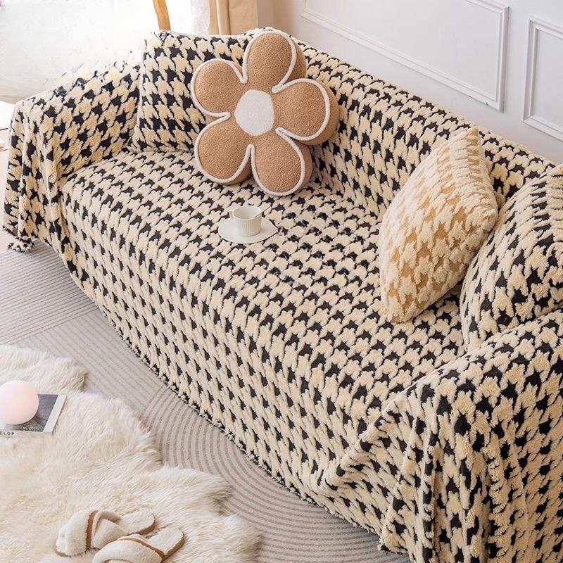 Prosop de canapea de pluș, anti-zgârieturi, cu o mie de păsări, catifelat, prietenos cu pielea.