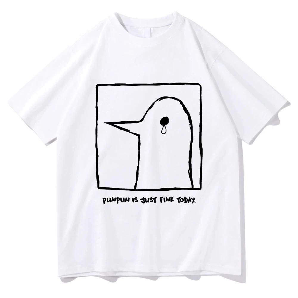 Oyasumi Punpun Printed Cotton T-shirt Men's Harajuku Aesthetic Street Clothing Pattern T-shirt Anime Print Vintage Men's T-shirt