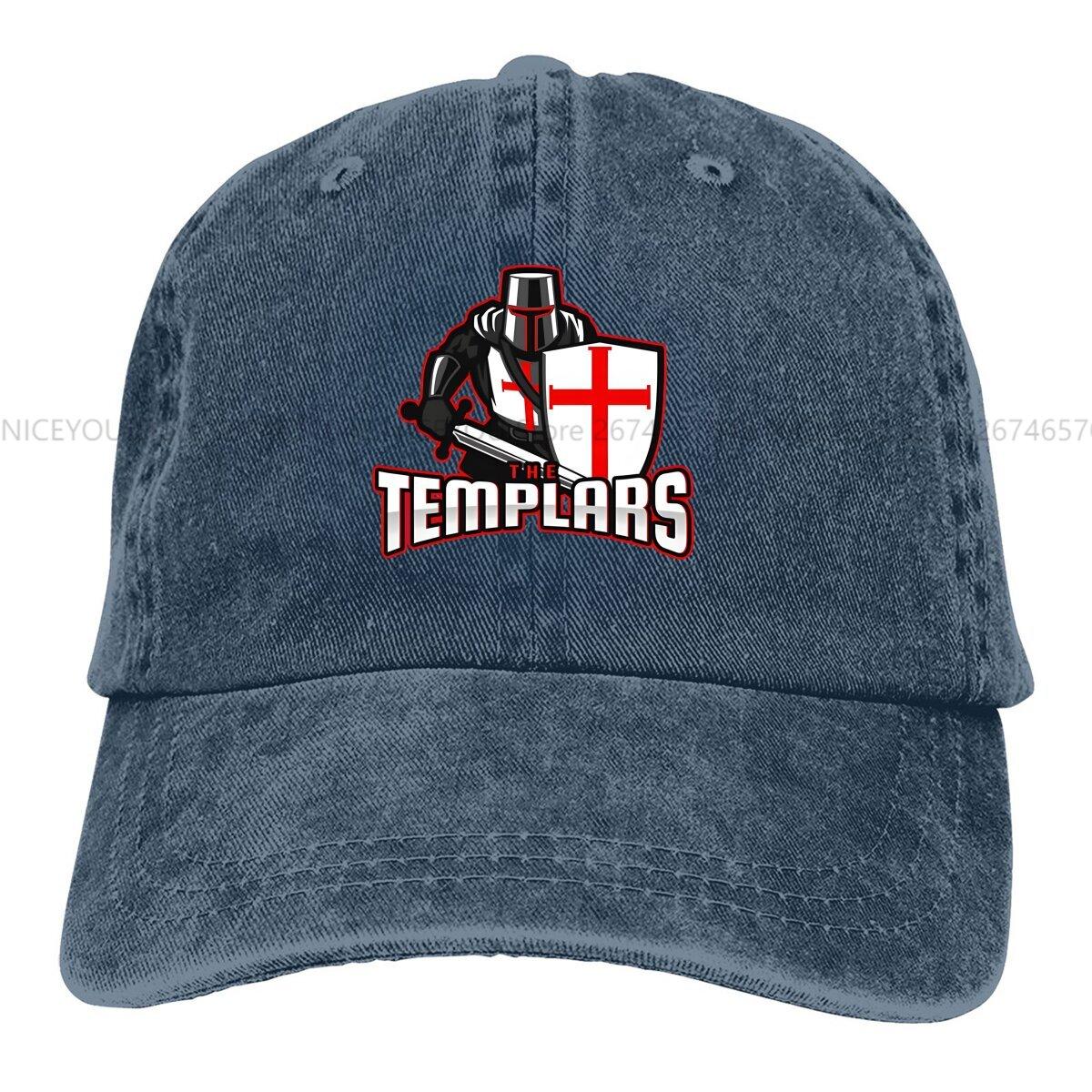 

The Templars Baseball Caps Peaked Cap Knights Templar Sun Shade Hats for Men One Size темно-синього кольору