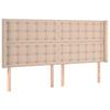 VidaXL Tête de lit avec oreilles Cappuccino 203x16x118-128 cm3119693