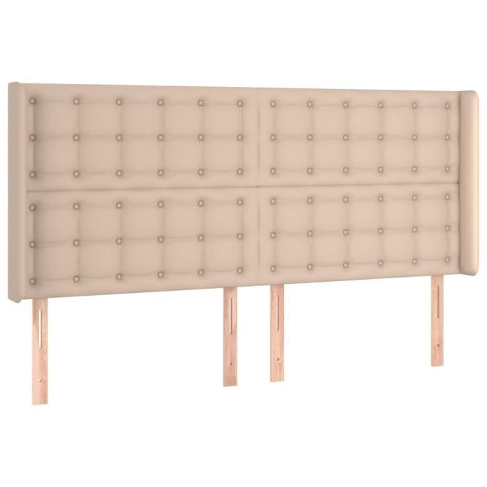 VidaXL Tête de lit avec oreilles Cappuccino 203x16x118-128 cm3119693