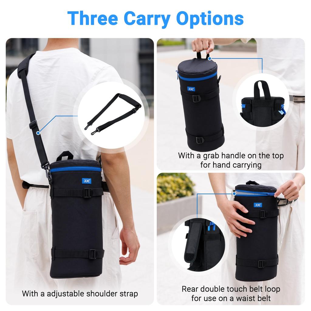 Thick Camera Lens Case Bag for Canon RF Nikon Sony with Inverted Lens Hood Fits Lenses up to x x Extra-Large 200-800mm F6.3-9 IS, 180-600mm/600mm