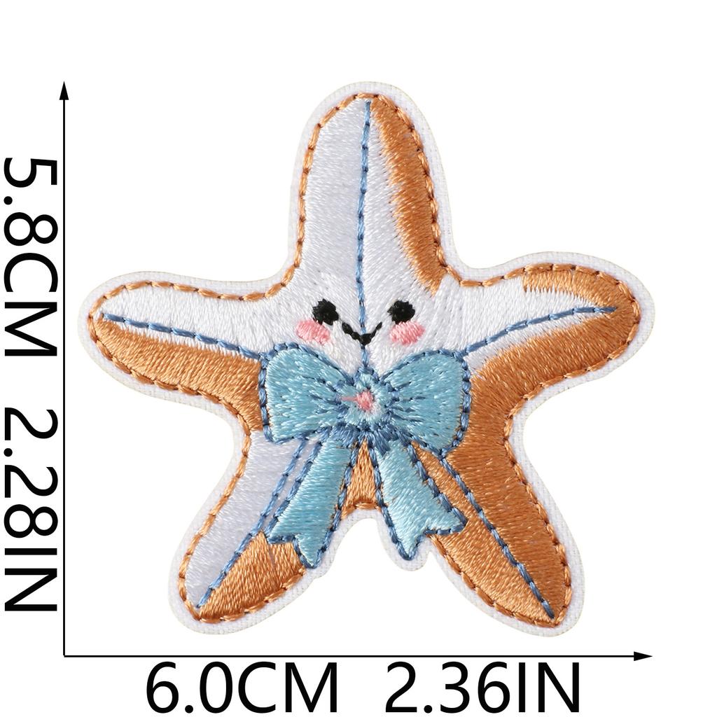 Summer Beach Style Embroidery Cloth Sticker Ironing Casual Clothing Backpack Shoes And Hats Personalized Decoration Repair Fabric Sticker