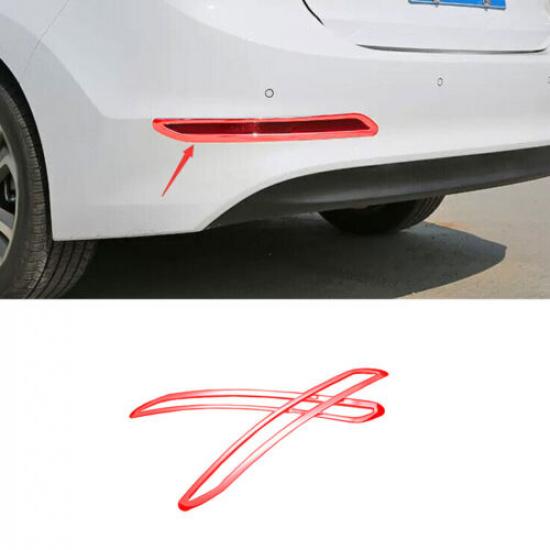 Накладка на рамку заднего противотуманного фонаря для Hyundai Elantra 2017- Ярко-красная