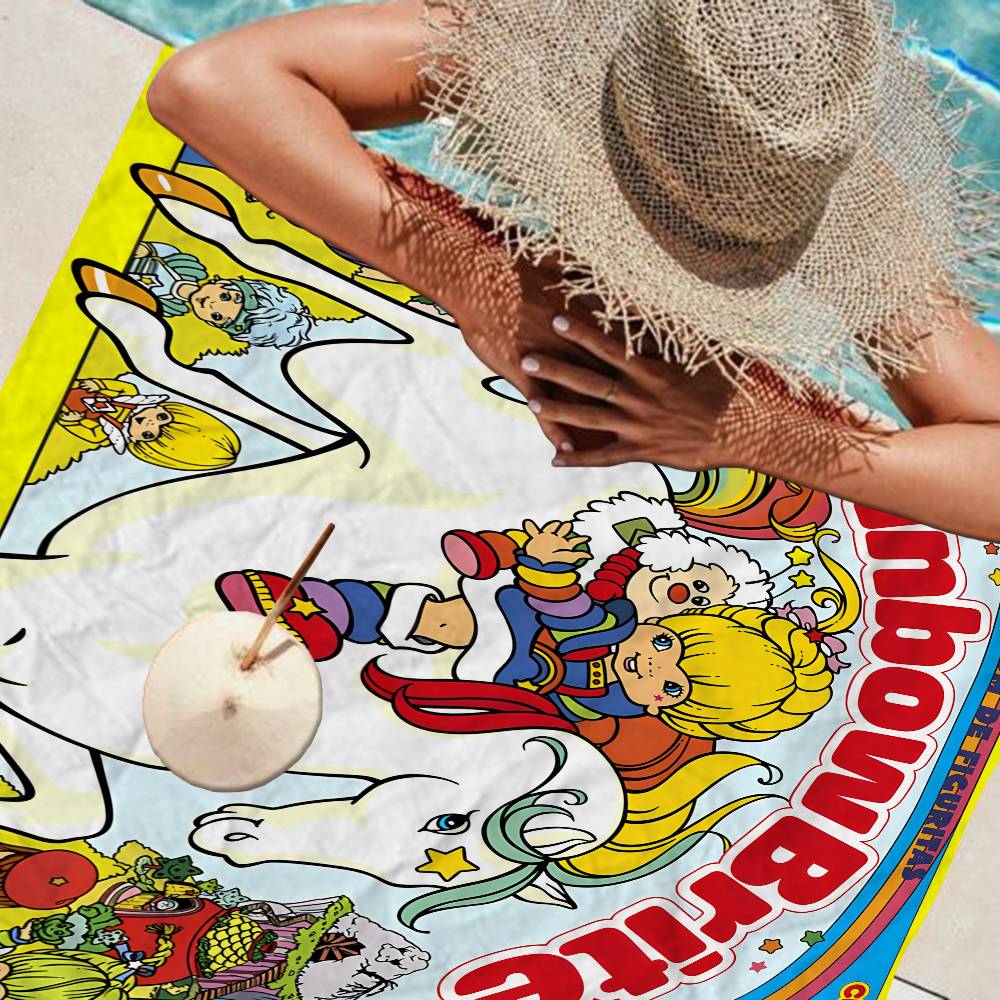 Rainbow Brite Red Butler TV Anime Beach Swimming Towel Soft Absorbent Washcloth Children's Gifts For Kids Travel Camping Gym