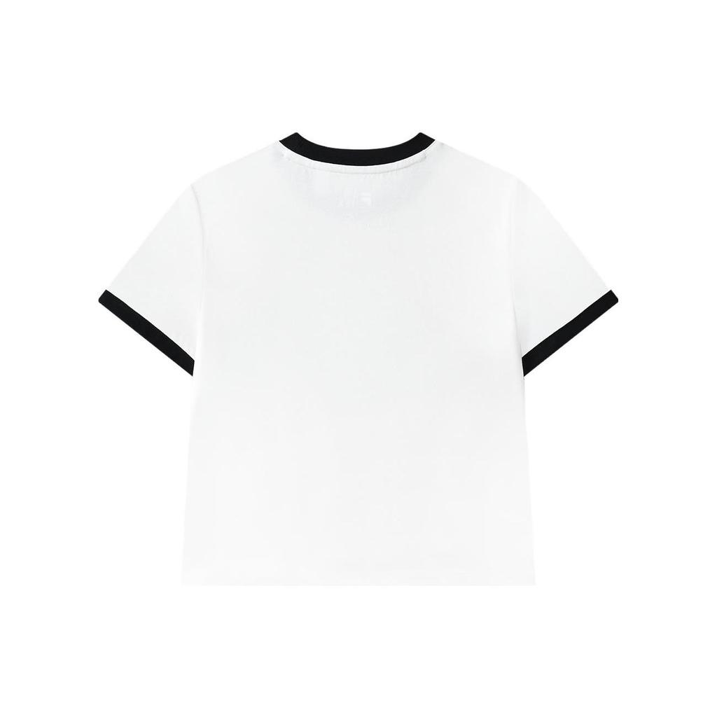 FILA Fashion Casual Basic Simple Letter Pullover Round Neck Short Sleeve T-Shirt Women Tops White F11W319103F-WT