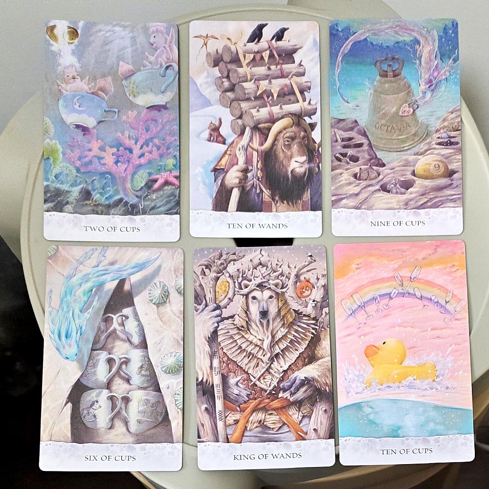 Tarot of Tides: The Adventures of A Duck Named Bob 12*7cm ―Unique 78-Card Tarot Deck In Rigid Box - Double-embossed Cardstock