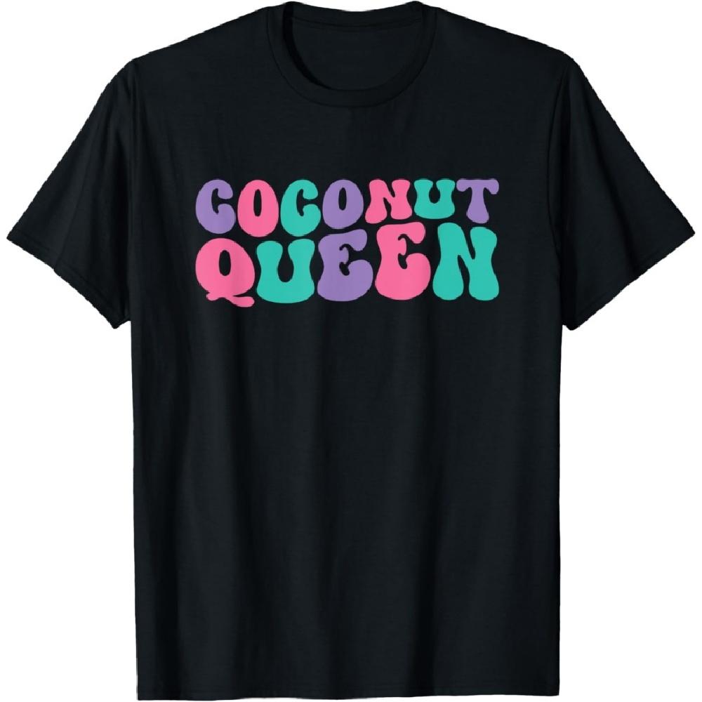 

Coconut Queen Womens Coconuts Retro Vintage Wavy Groovy T-Shirt XXXXXL чорний