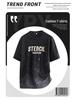 Men's Plus Size Gradient Ice Silk Short Sleeve T-shirt - Summer Round Neck Trendy Style