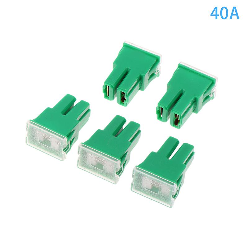 5 stk Biler Gaffelbolt Sikringer 20-120A Firkantet Bilsikringsboks Vanntette Sokler Bil Firkantet Hode Store Plug-in Sikringer