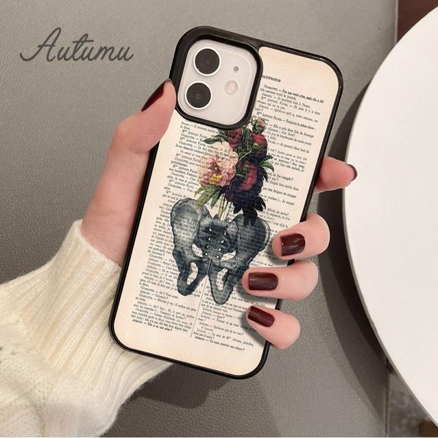 Human Anatomy Phone Case for iPhone 11 12 13 14 Pro Max Mini X XR XS SE 2020 5 6S 7 8 Plus Samsung Galaxy S21 S22 Cover Shell