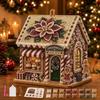 Kit Pittura Diamante Perline Perle Strass Casa di Legno 3D Set Artigianato con Perle di Perla Decorazione Natalizia