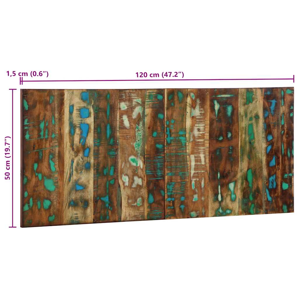 Headboard Multicolored 120 cm Solid Reclaimed Wood
