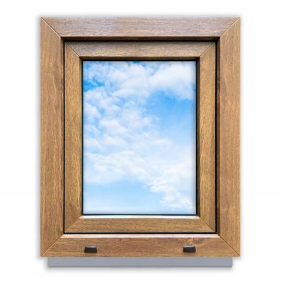 Pvc Window Golden Oak 50X60 Right New 500X600 Mm Tilt And Turn Double-Glazed