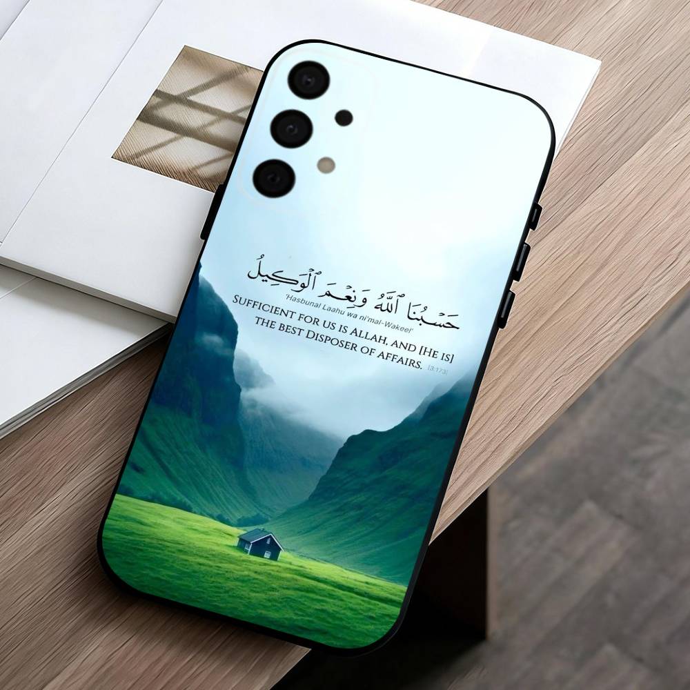 

Arabic Quran Islamic Muslim Quotes phone Case For Samsung Galaxy A73,A72,A71,A70,A53,A52,A51,Others Soft Black Shell Samsung a31