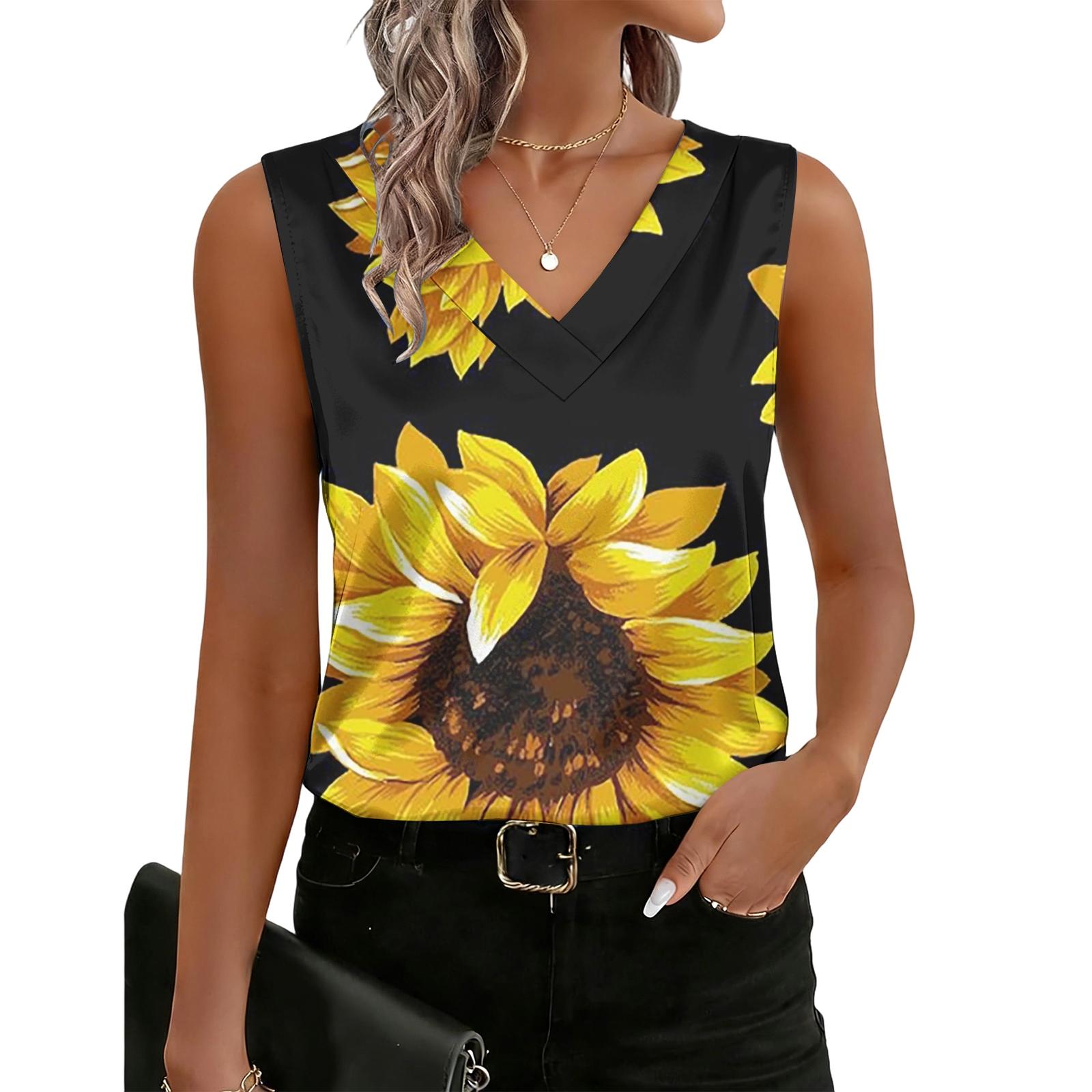 

Women s fashionable casual retro striped print tank top XL жовтий