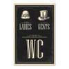 Placa de Metal Vintage Engraçada para Banheiro Lata Sinal Placa WC Lavatório Toilettes Arte de Parede Bar Clube Banheiro Lavatório Banheiro Decoração de Parede