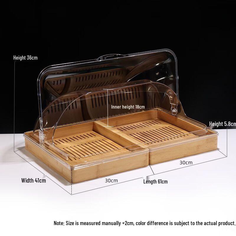 Wooden Bakery Display Stand with Transparent Cover