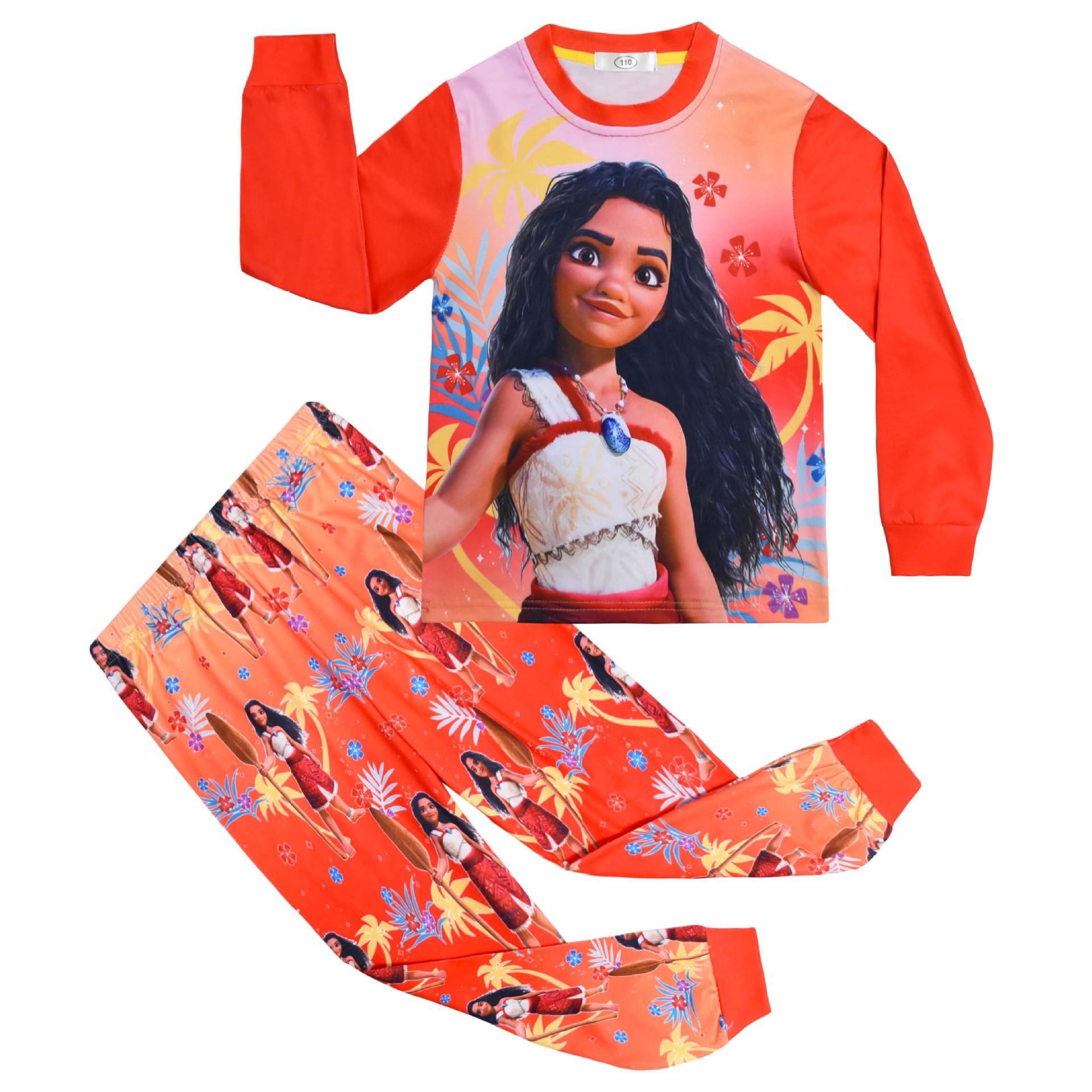 

Movie Cartoon Digital Printing, Middle-Aged And Older Children S Loungewear Set, Long Sleeves + Pants Two-Piece Set 8042 110