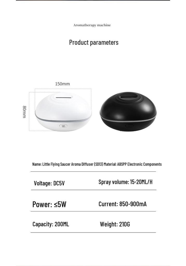 Seven-Color Simulated Flame Aroma Diffuser & Humidifier with Gradient Light