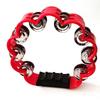 Plum Blossom Handheld Double Row Flower Drum Shaker Bells - Orff Percussion Instruments 