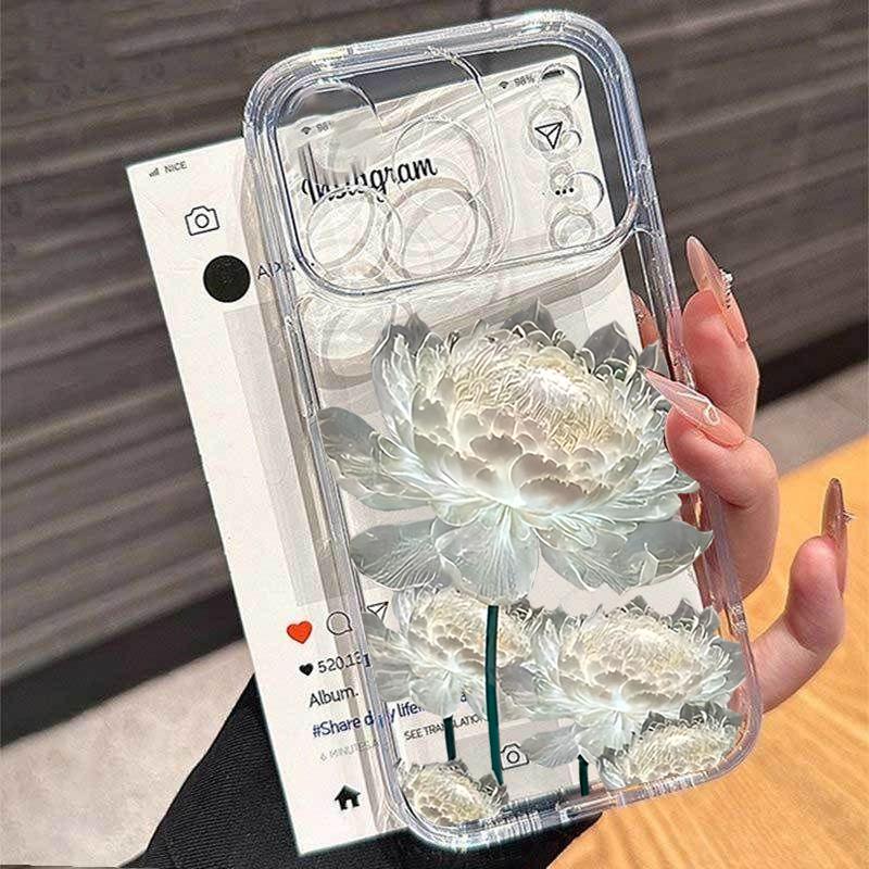 Pink Flower Daisy Clear Case For Samsung Galaxy A17 A16 A07 A06 A57 A55 A56 A36 A26 A54 A53 A35 A15 A34 A23 A14 A32 Phone Cases
