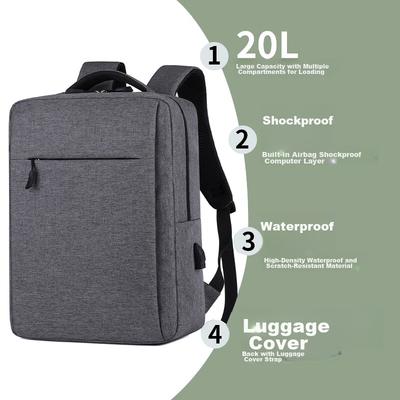 BRINCH Laptop Backpack for Men And Women, Business 15.6-Inch Large Capacity Travel Computer Bag