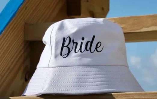 Bride Bridesmaid Bucket Sun Hat beach pool lake summer wedding Bachelorette hen Party bridal shower decoration proposal Gift
