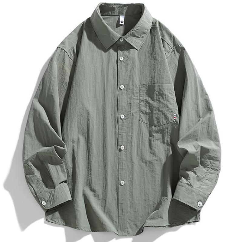 New Spring and Autumn Fashion Men's Shirt Japanese Casual Versatile Loose Long-sleeved Shirt Jacket Men