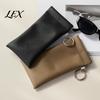 Lightweight Eyeglass Bag Portable Faux Leather Sunglasses with Hook for Women, Compact Organizer Soft Pouch Eyewear Lipstick And Small Cosmetics, Self