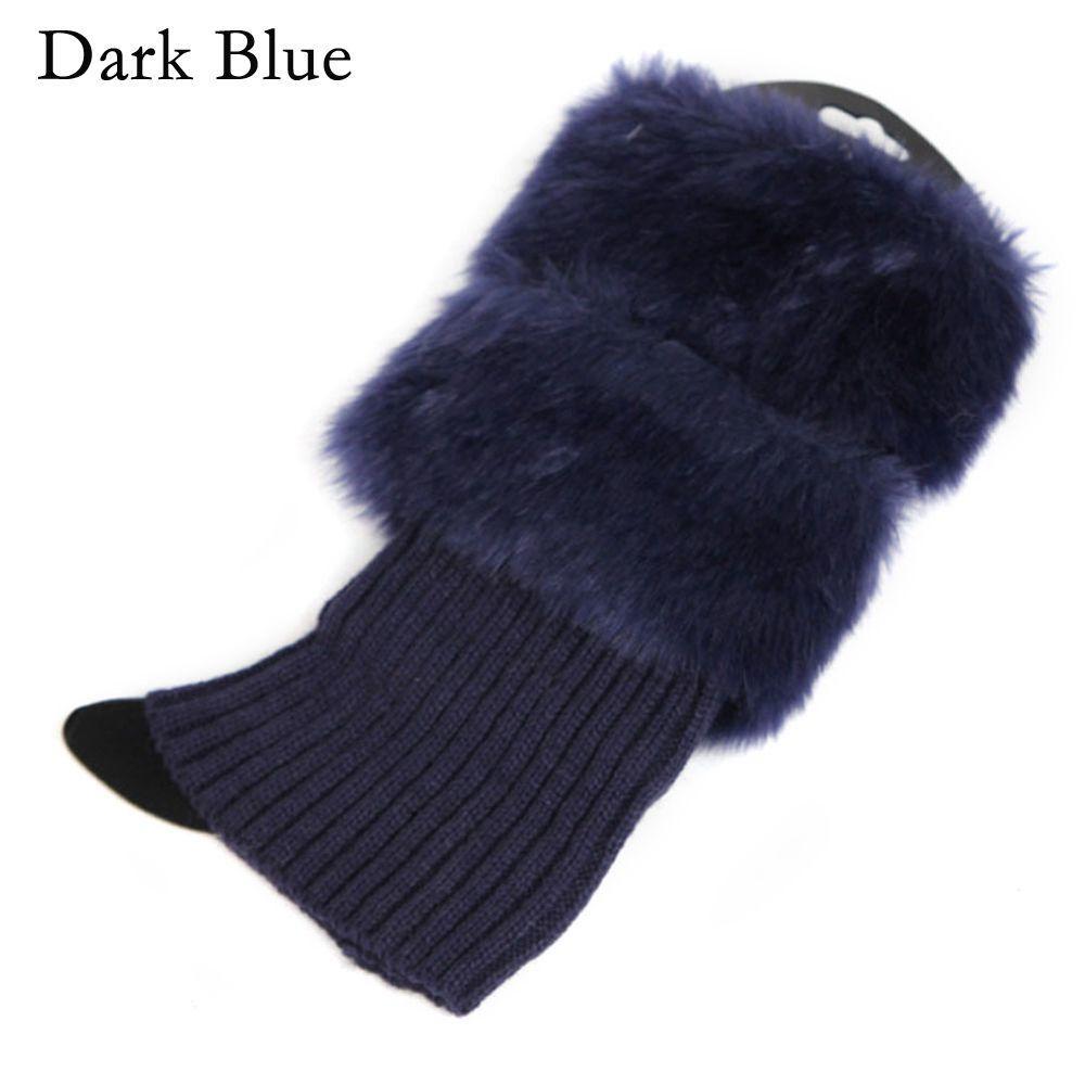 

Women Fashion Accessories Cuffs Toppers Trim Boot Socks Leg Warmer Fur Crochet Knit