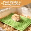 Washable Washable Pet Pad Chenille Fleece Fleece Bedding Mat Durable Small Animal Liner  Guinea Pig
