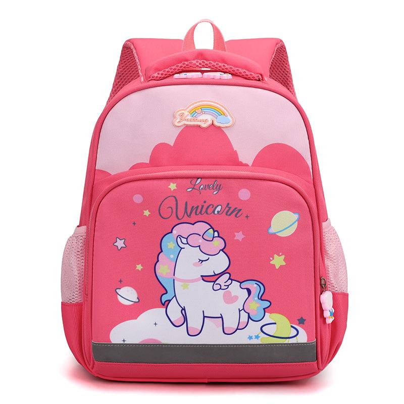 Children's schoolbag new cartoon cute unicorn backpack kindergarten baby burden reduction ridge protection small backpack