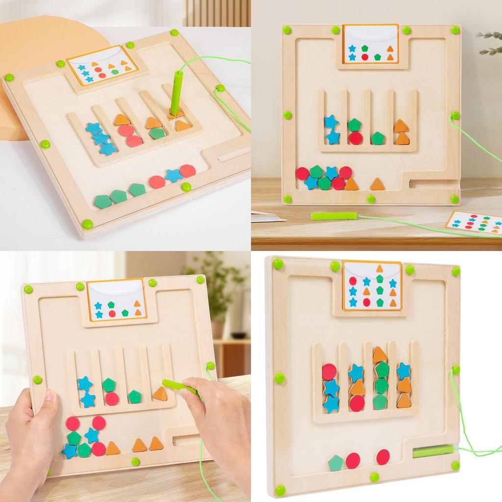 Wooden Shape Color Match Board For Kids Educational Toy For Toddlers
