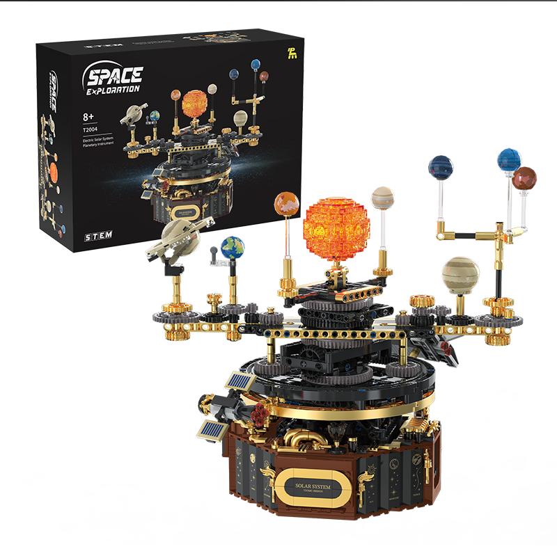 Stem Electric Rotating Universe Electric Solar System Light Construction Blocks Sun Earth Model Space Science Education Diy Kid Plaything