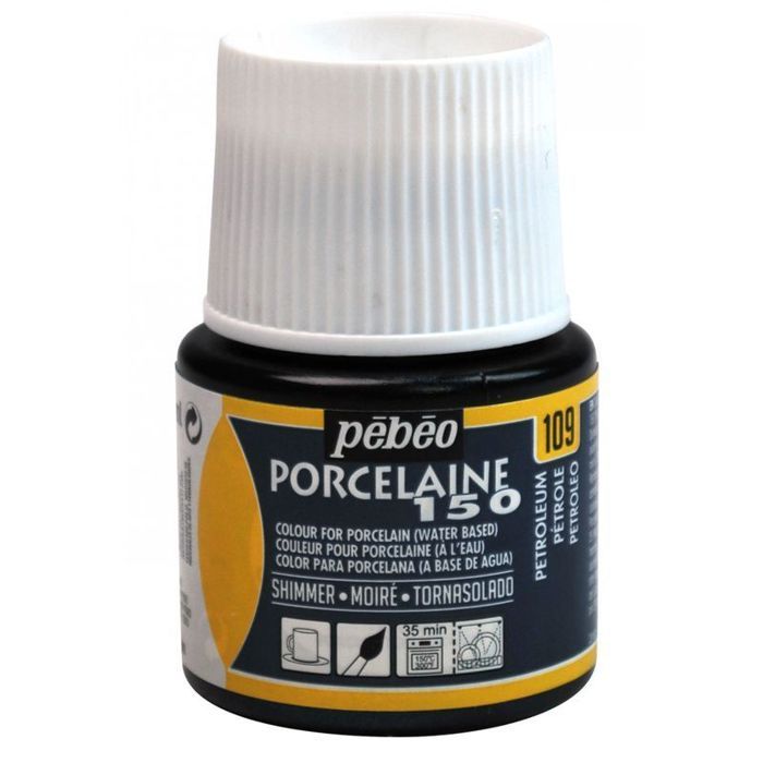 Porcelain Paint - Pébéo - 150 Moiré Oil N°109 - 45ml Bottle - Brilliant Colors - Cooking 150°C