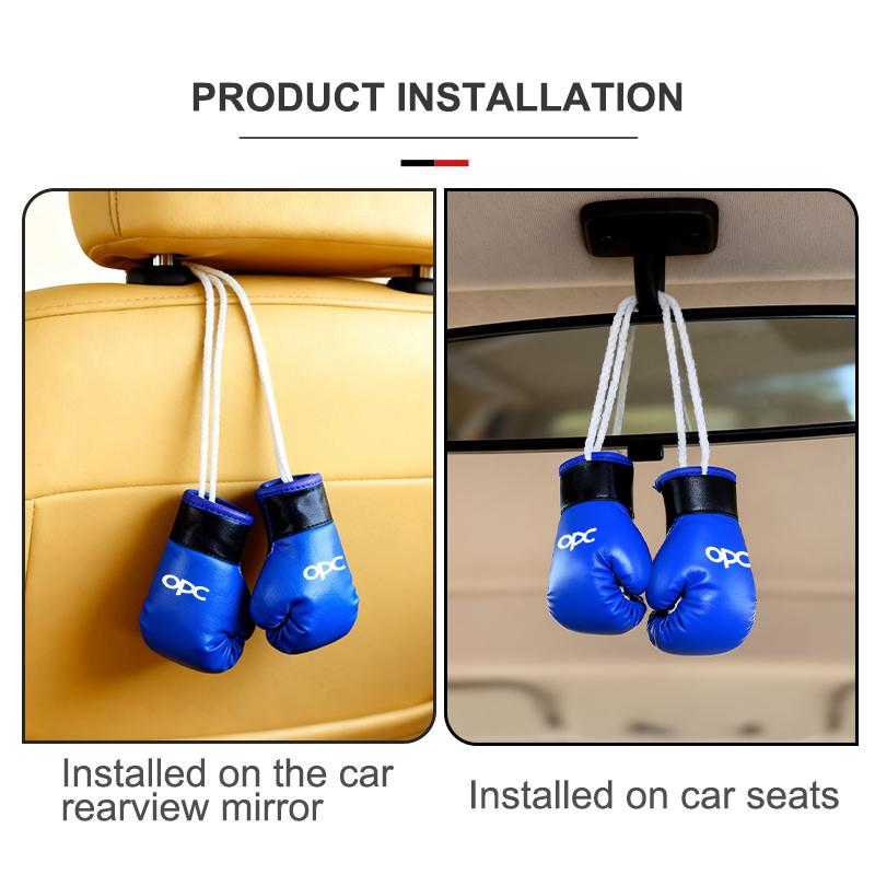 2pcs Mini Boxing Gloves Car Pendant Home Wall Hanging Decoration For Opel Mokka Astra H K J G Corsa D E Vectra C B Insignia
