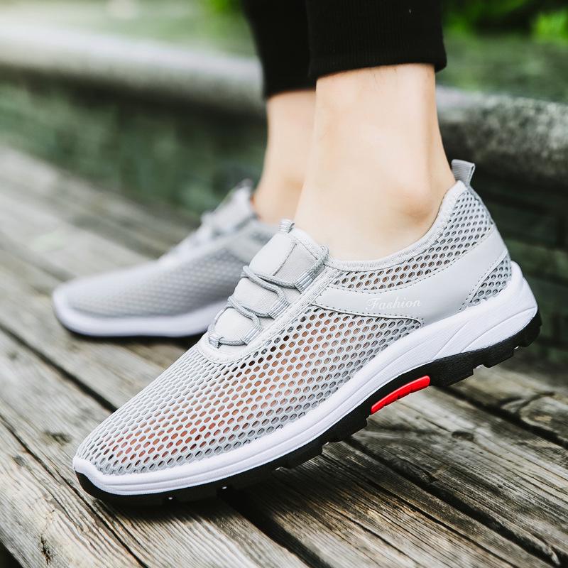 Fashion 2024 Newest Hot Summer Unisex Couples Breathable Mesh Sneakers Men Shoes Comfortable Male Shoes Loafers Casual Walking Footwear