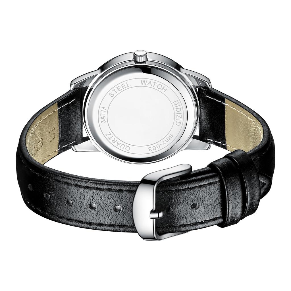 DIZIZID Analog Waterproof Watch with Leather Strap Day of the Slim Easy to Unisex Men's - Simple, Popular, Stylish, Business, Classic, Date, Week,
