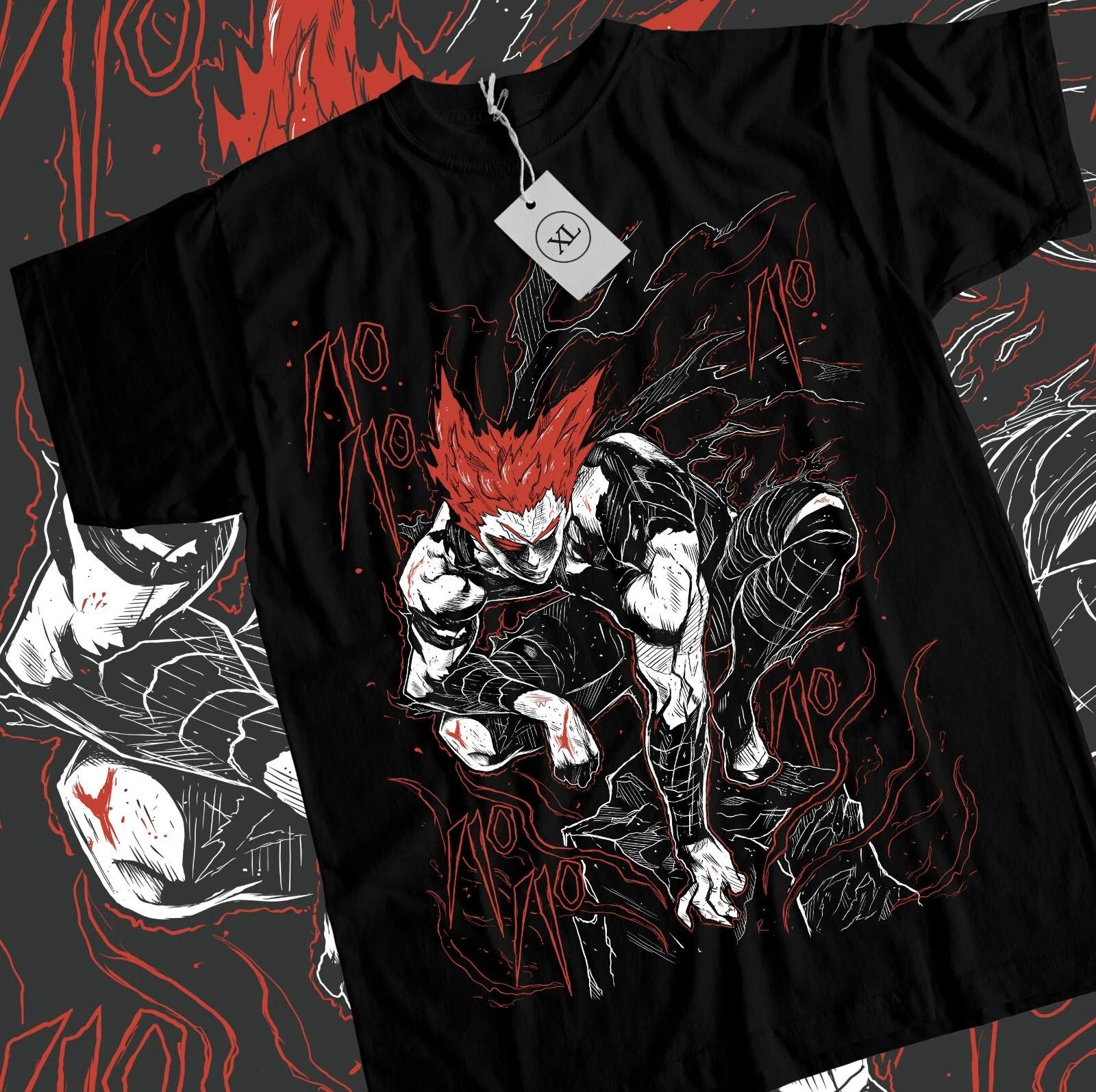 One Punch man anime T Shirt Mens Womens Tees Top, Garou King Horror Anime Manga Black lot L