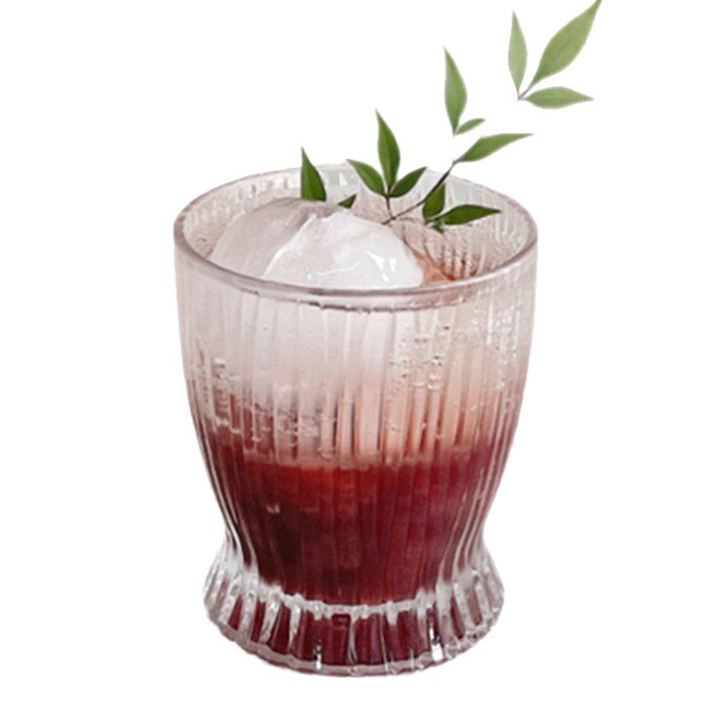 Vertical Stripe Embossed Glass: Perfect for Water, Juice, Iced Coffee, Beer, or as a Gift.