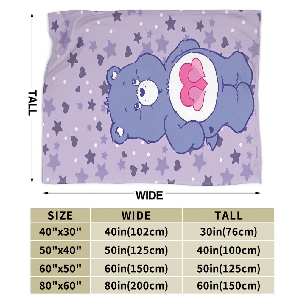 Cartoon Care Bears Blanket Animal Travel Flannel Bedding Throws For Bedroom Warm Soft Custom DIY Quality Bedspread Gift