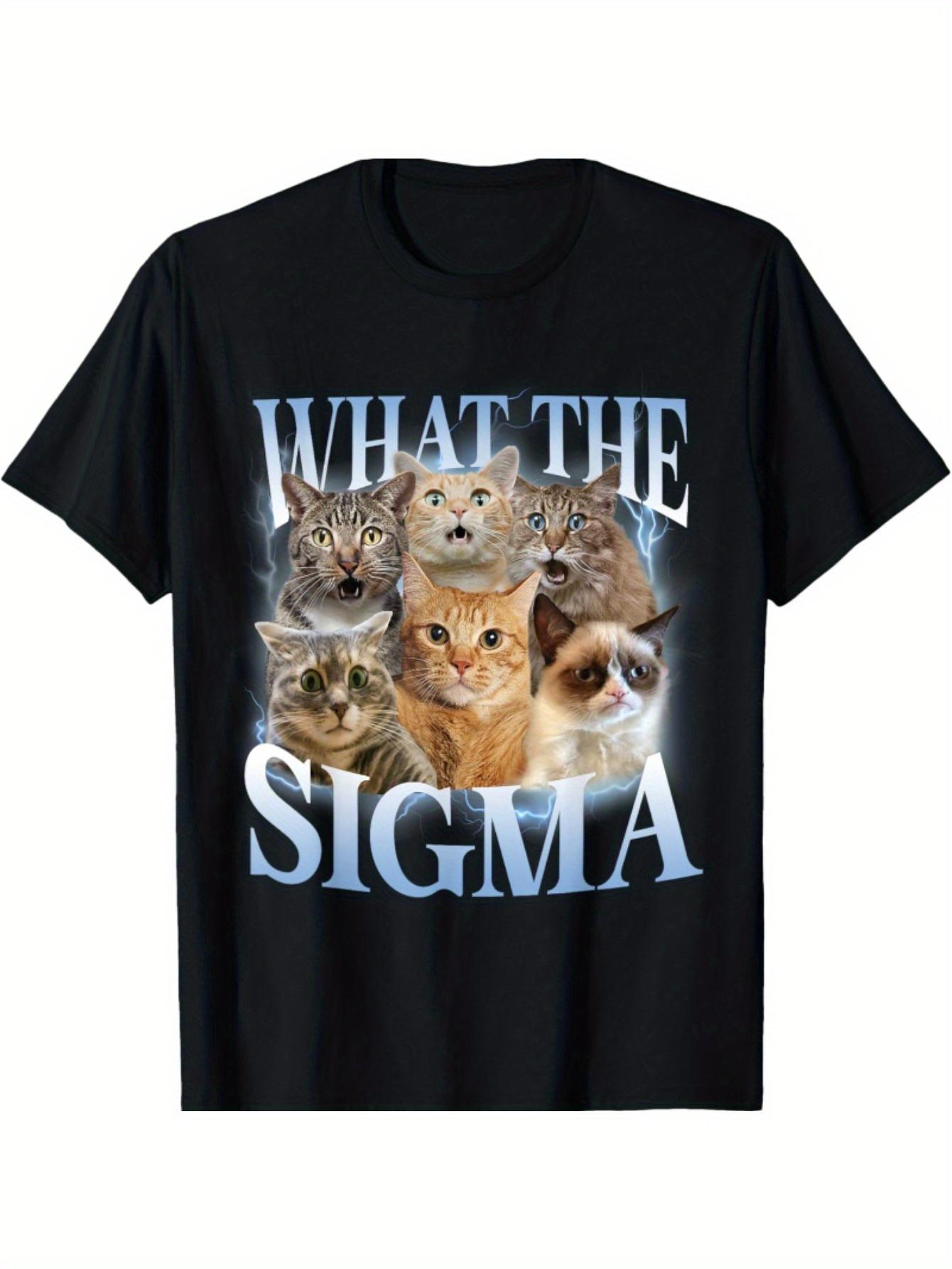 

EWH Unisex Women What The Sigma Funny Meme Cat For Cat Lovers T-Shirt Unisex 3XL