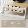 Thick Computer Heightening Rack with USB Ports Laptop Elevated  Stand  Desktop Organization